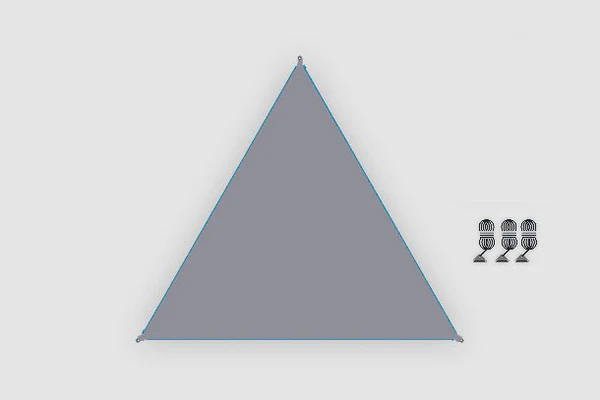 [9961686] Voile d'ombrage connectable Zip-Canvas gris FE bleu clair Bent 