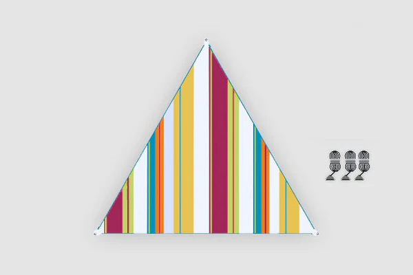 Sonnensegel verbindbar Zip-Canvas Karibik Design Bent