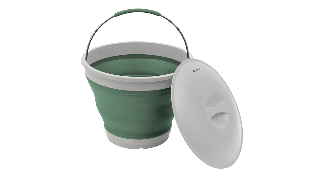 Seau rond avec couvercle Collaps Sahdow Green Outwell