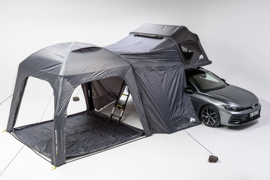 Auvent grand Family Base (pavillon, connecteur, sol, pompe) Roof Space