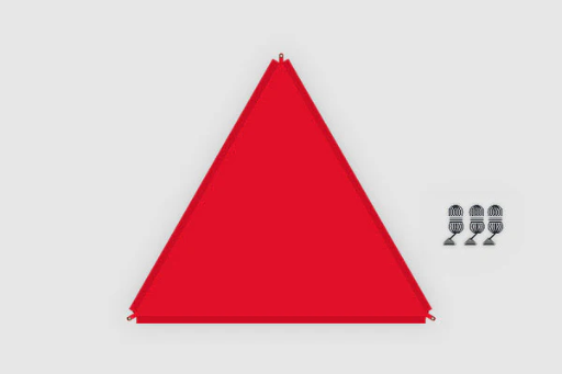 [9961694] Sonnensegel verbindbar Zip-Protect Canvas rot RV schwarz Bent