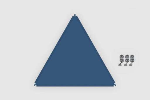 [9961695] Voile d'ombrage raccordable Zip-Protect Canvas bleu foncé FE bleu clair Bent