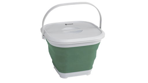 [651121] Seau carré avec couvercle Collaps Shadow Green Outwell
